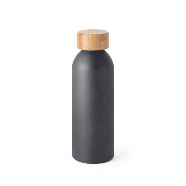 Squeeze de alumínio com tampa em bambu 550 mL - Brinde Corporativo Personalizado | Enova