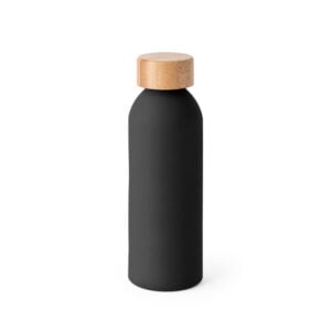 Squeeze em alumínio com tampa em bambu 550 mL - Brinde Corporativo Personalizado | Enova