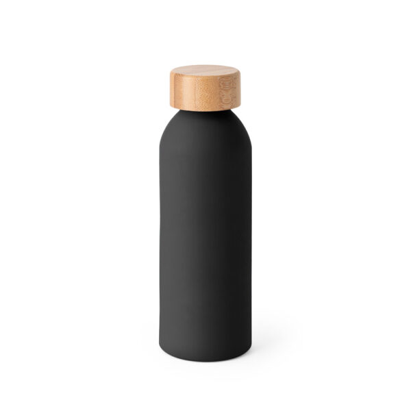 Squeeze em alumínio com tampa em bambu 550 mL - Brinde Corporativo Personalizado | Enova