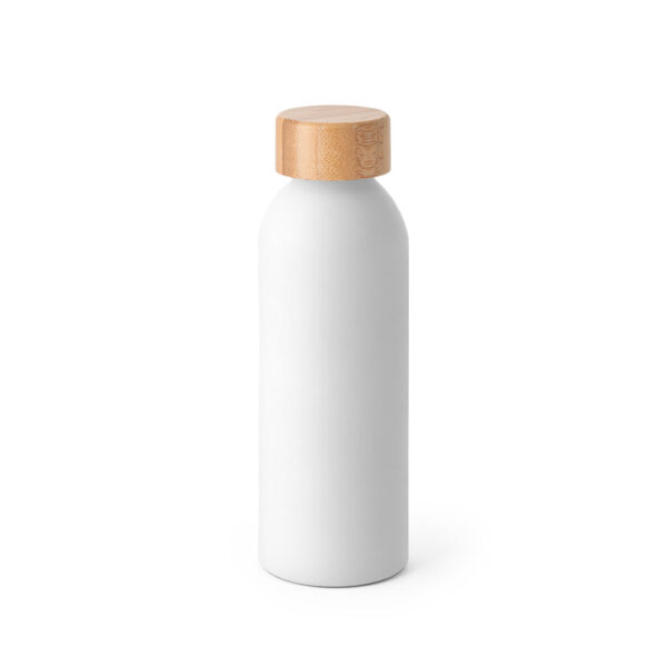 Squeeze em alumínio com tampa em bambu 550 mL - Brinde Corporativo Personalizado | Enova