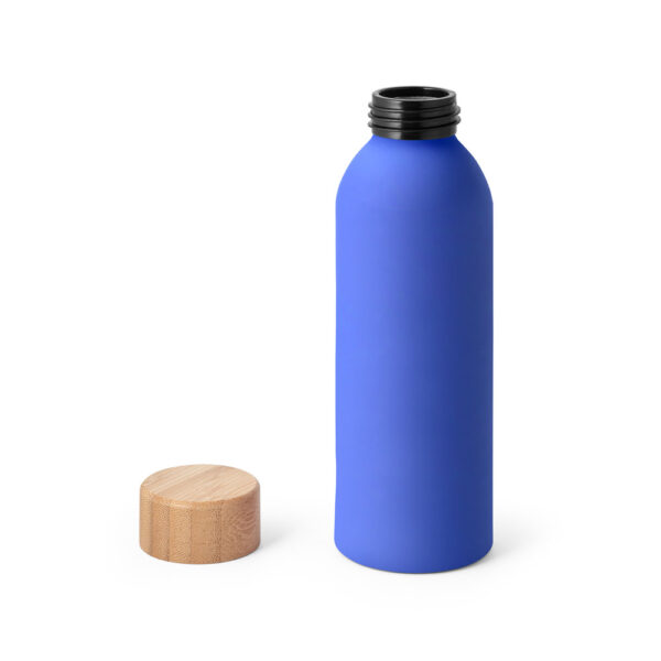Squeeze em alumínio com tampa em bambu 550 mL - Brinde Corporativo Personalizado | Enova