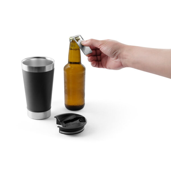 Copo térmico de viagem em aço inox 630 mL - Brinde Corporativo Personalizado | Enova