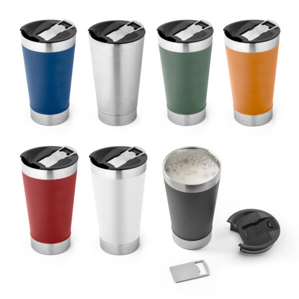 Copo térmico de viagem em aço inox 630 mL - Enova Brindes Personalizados