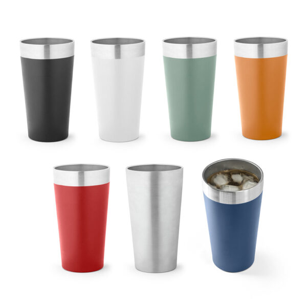 Copo térmico de viagem em aço inox 540 mL - Enova Brindes Personalizados
