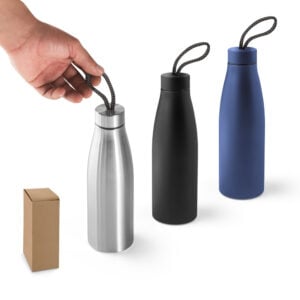 Squeeze em aço inox (90% reciclado) com pega com padrão 710 mL - Enova Brindes Personalizados