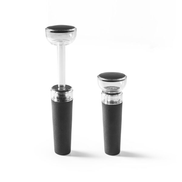Rolha de vinho com sistema de bomba de vácuo - Enova Brindes Personalizados