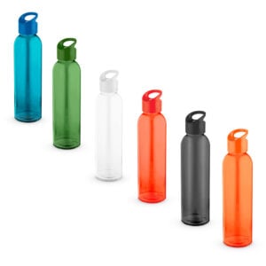 Garrafa em vidro com tampa em PP 500 mL - Enova Brindes Personalizados