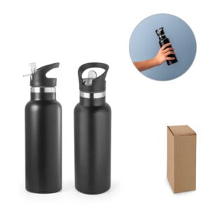 Squeeze térmico em aço inox 570 mL - Enova Brindes Personalizados