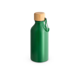 Squeeze em alumínio 100% reciclado com cor sólida brilhante 400 mL - Brinde Corporativo Personalizado | Enova