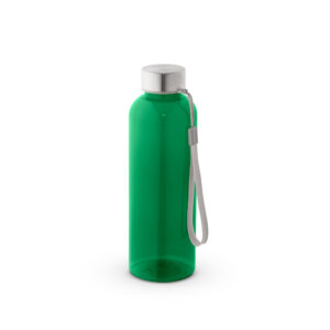 Squeeze em rPET 100% reciclado e tampa em aço inox 580 mL - Brinde Corporativo Personalizado | Enova