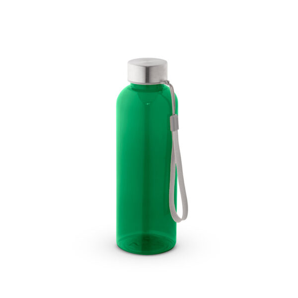 Squeeze em rPET 100% reciclado e tampa em aço inox 580 mL - Brinde Corporativo Personalizado | Enova