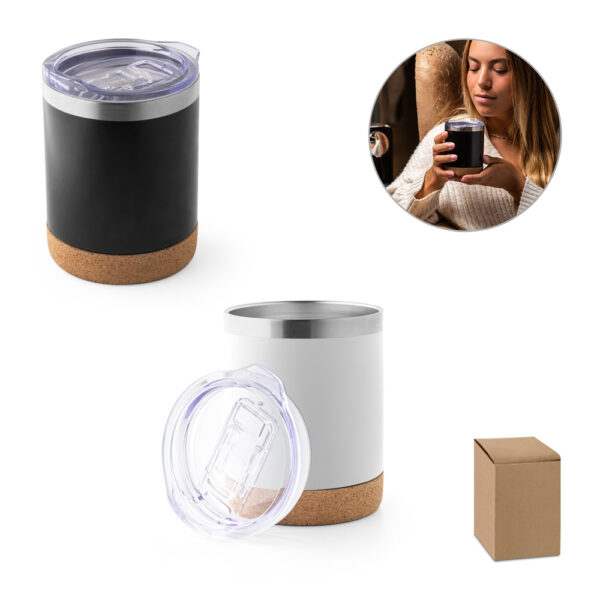Copo térmico de viagem em aço inox 400 mL - Enova Brindes Personalizados