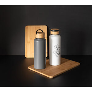 Squeeze térmico em aço inox ( 90% reciclado) com revestimento em pó 1200 mL - Brinde Corporativo Personalizado | Enova
