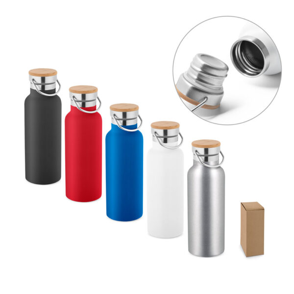 Squeeze térmica em aço inox 570 mL - Enova Brindes Personalizados