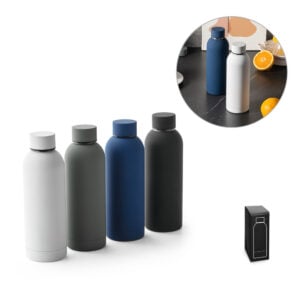 Squeeze térmico em aço inox 550 mL - Enova Brindes Personalizados