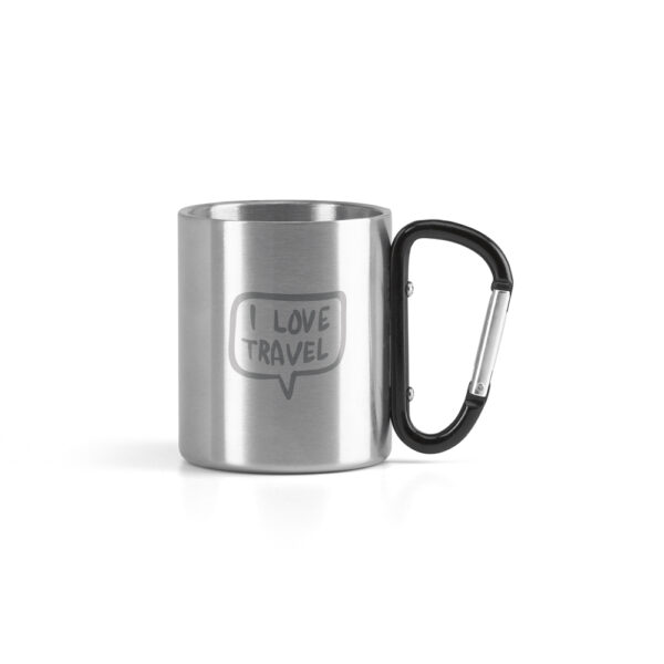 Caneca em aço inox 230 mL - Brinde Corporativo Personalizado | Enova