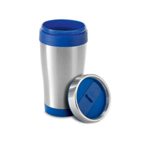 Copo térmico em aço inoxidável e PP 420 mL - Brinde Corporativo Personalizado | Enova