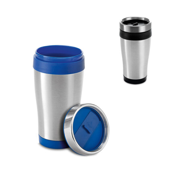 Copo térmico em aço inoxidável e PP 420 mL - Enova Brindes Personalizados