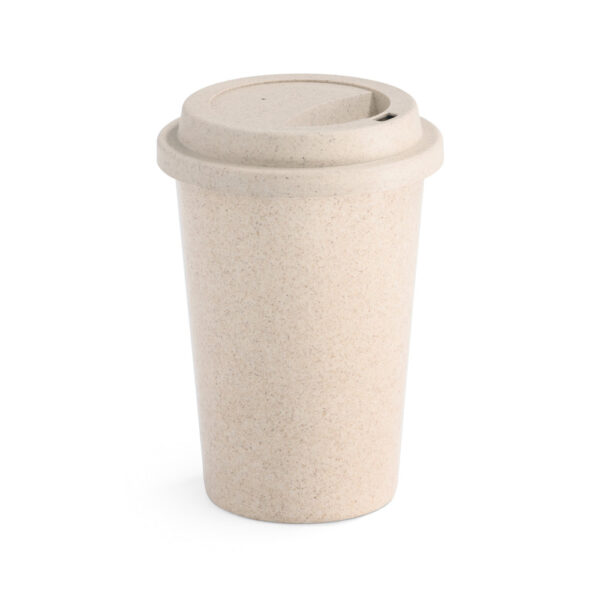 Copo para viagem em fibra de bambu (60%) e PP (40%) 450 mL - Brinde Corporativo Personalizado | Enova