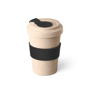 Copo para viagem em fibra de bambu (60%) e PP (40%) 500 mL - Brinde Corporativo Personalizado | Enova