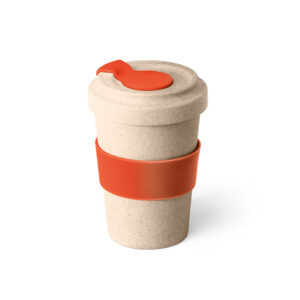Copo para viagem em fibra de bambu (60%) e PP (40%) 500 mL - Brinde Corporativo Personalizado | Enova