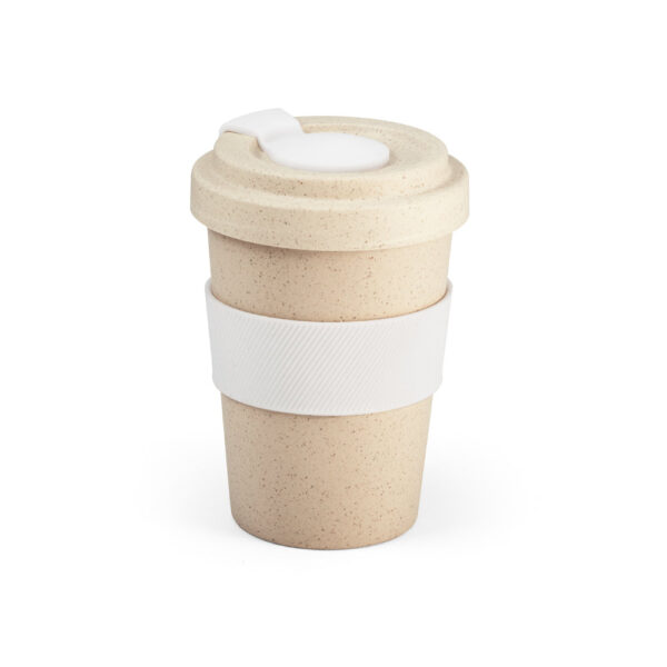 Copo para viagem em fibra de bambu (60%) e PP (40%) 500 mL - Brinde Corporativo Personalizado | Enova