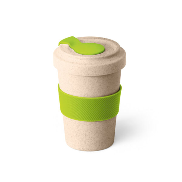 Copo para viagem em fibra de bambu (60%) e PP (40%) 500 mL - Brinde Corporativo Personalizado | Enova