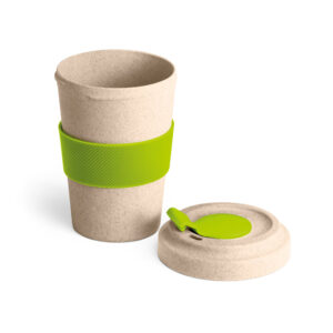 Copo para viagem em fibra de bambu (60%) e PP (40%) 500 mL - Brinde Corporativo Personalizado | Enova