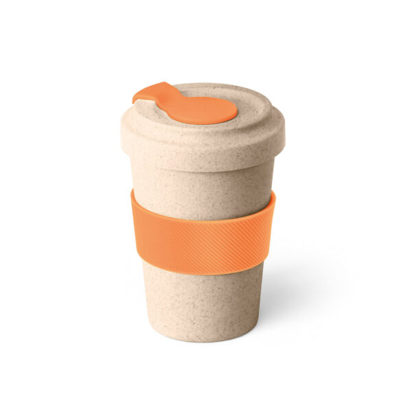 Copo para viagem em fibra de bambu (60%) e PP (40%) 500 mL - Brinde Corporativo Personalizado | Enova