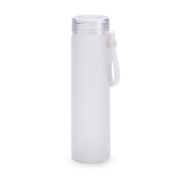 Squeeze em vidro borossilicato com tampa em AS 470mL - Brinde Corporativo Personalizado | Enova
