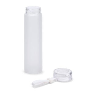 Squeeze em vidro borossilicato com tampa em AS 470mL - Brinde Corporativo Personalizado | Enova