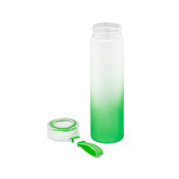 Squeeze em vidro borossilicato com tampa em AS 470mL - Brinde Corporativo Personalizado | Enova