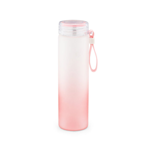 Squeeze em vidro borossilicato com tampa em AS 470mL - Brinde Corporativo Personalizado | Enova