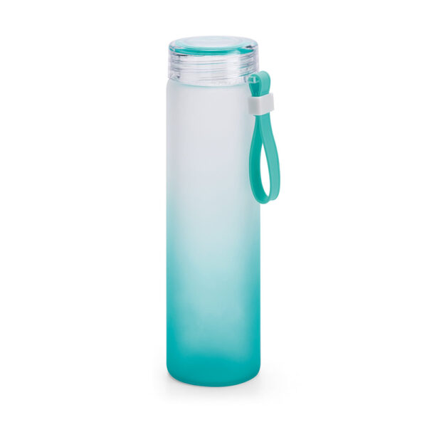 Squeeze em vidro borossilicato com tampa em AS 470mL - Brinde Corporativo Personalizado | Enova