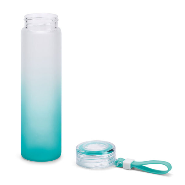 Squeeze em vidro borossilicato com tampa em AS 470mL - Brinde Corporativo Personalizado | Enova