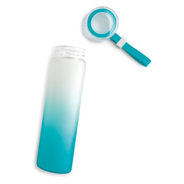 Squeeze em vidro borossilicato com tampa em AS 470mL - Brinde Corporativo Personalizado | Enova