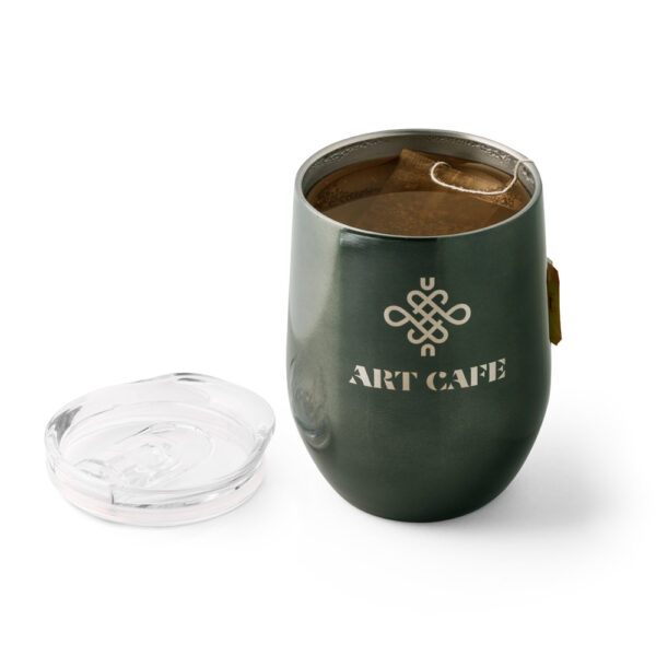 Copo térmico de viagem em aço inox 400 mL - Brinde Corporativo Personalizado | Enova