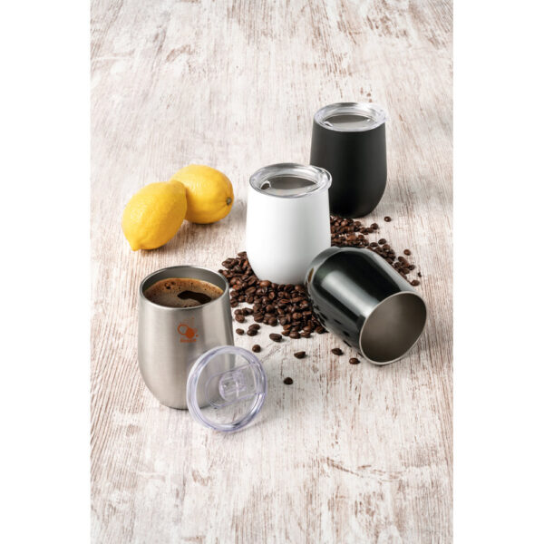 Copo térmico de viagem em aço inox 400 mL - Brinde Corporativo Personalizado | Enova