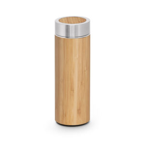 Squeeze térmica em bambu e aço inox 430 mL - Brinde Corporativo Personalizado | Enova