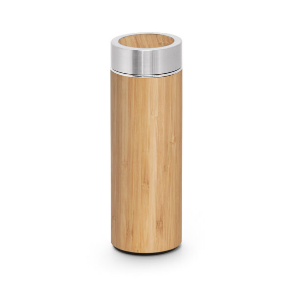 Squeeze térmica em bambu e aço inox 430 mL - Brinde Corporativo Personalizado | Enova