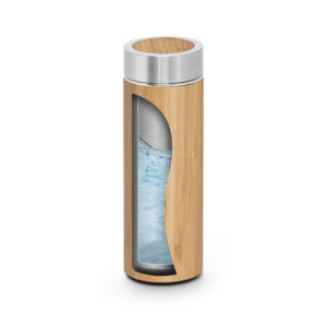 Squeeze térmica em bambu e aço inox 430 mL - Brinde Corporativo Personalizado | Enova