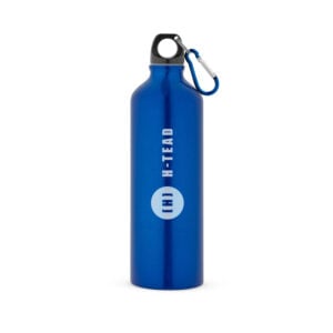 Squeeze em alumínio com mosquetão 800 mL - Brinde Corporativo Personalizado | Enova