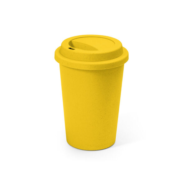 Copo para viagem em fibra de bambu (60%) e PP (40%) 450 mL - Brinde Corporativo Personalizado | Enova