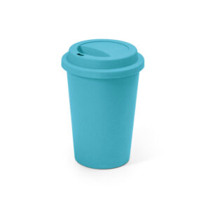 Copo para viagem em fibra de bambu (60%) e PP (40%) 450 mL - Brinde Corporativo Personalizado | Enova