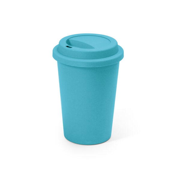 Copo para viagem em fibra de bambu (60%) e PP (40%) 450 mL - Brinde Corporativo Personalizado | Enova