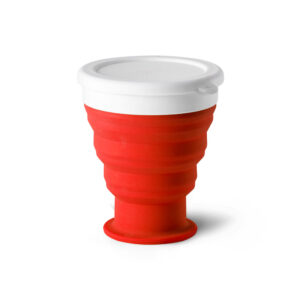 Copo de viagem em silocone e PP 400 mL - Brinde Corporativo Personalizado | Enova