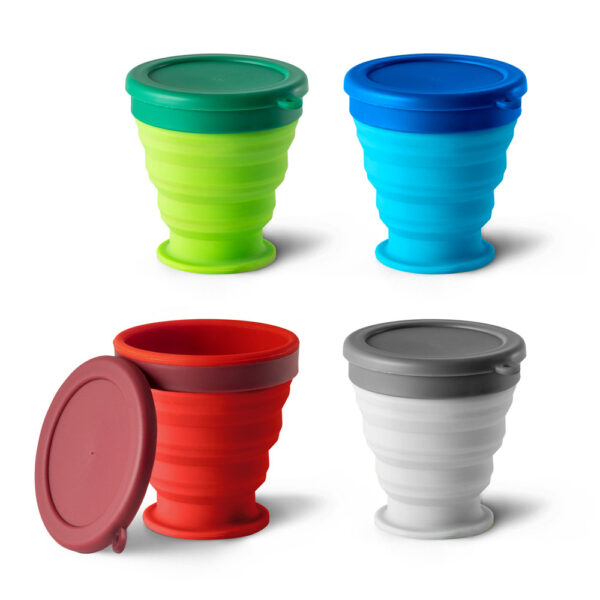 Copo de viagem em silicone 240 mL - Enova Brindes Personalizados