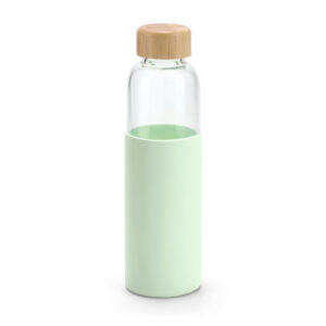 Squeeze em vidro borossilicato e bambu 600 mL - Brinde Corporativo Personalizado | Enova