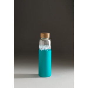 Squeeze em vidro borossilicato e bambu 600 mL - Brinde Corporativo Personalizado | Enova