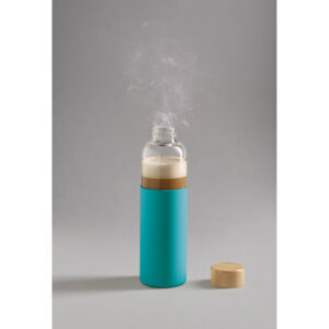 Squeeze em vidro borossilicato e bambu 600 mL - Brinde Corporativo Personalizado | Enova